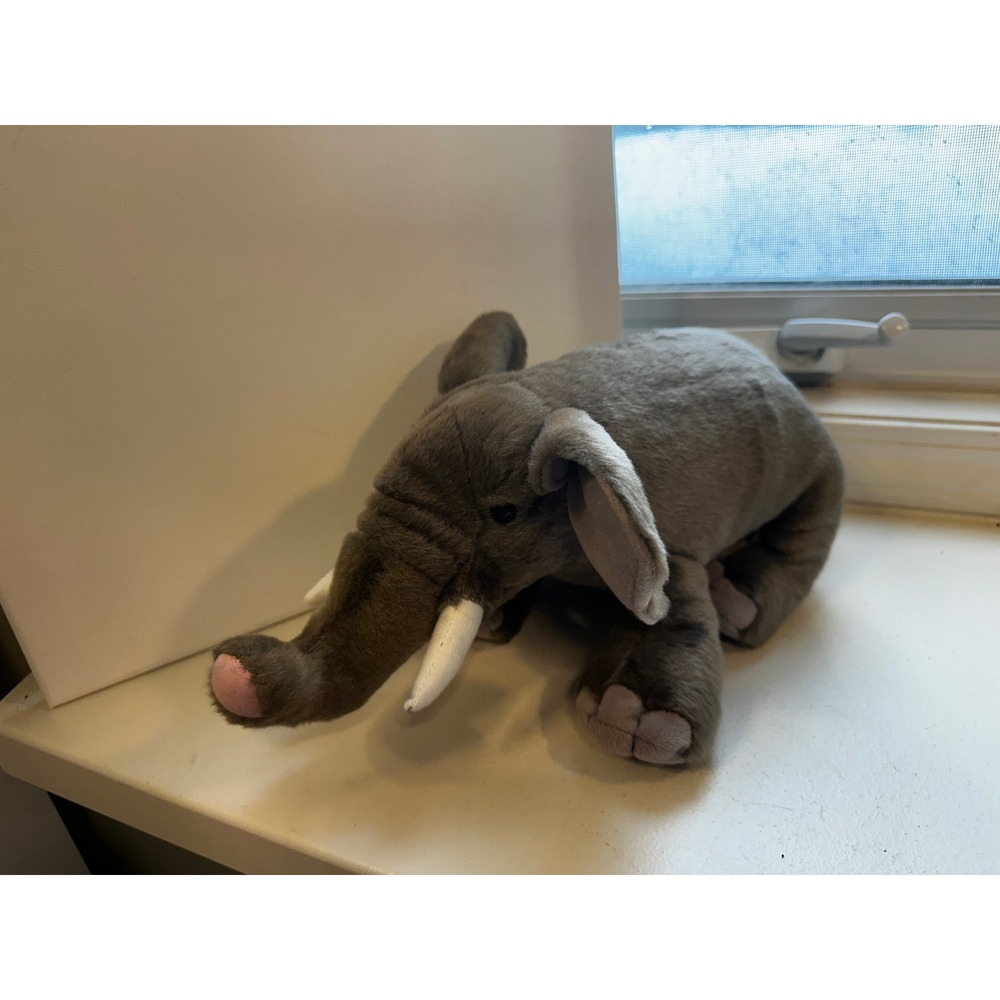 Wild Republic Elephant Adult 12 Inch Plush Stuffed Animal 11498 Gray Cuddlekins